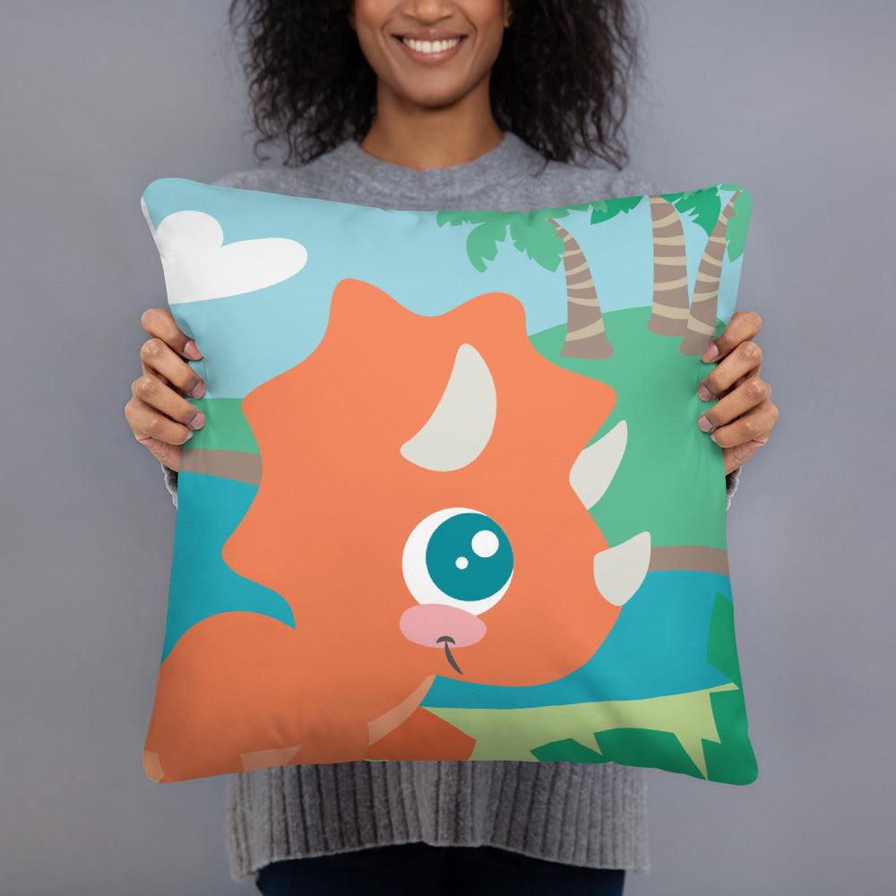 Cute Raptor Dinosaur Pillow