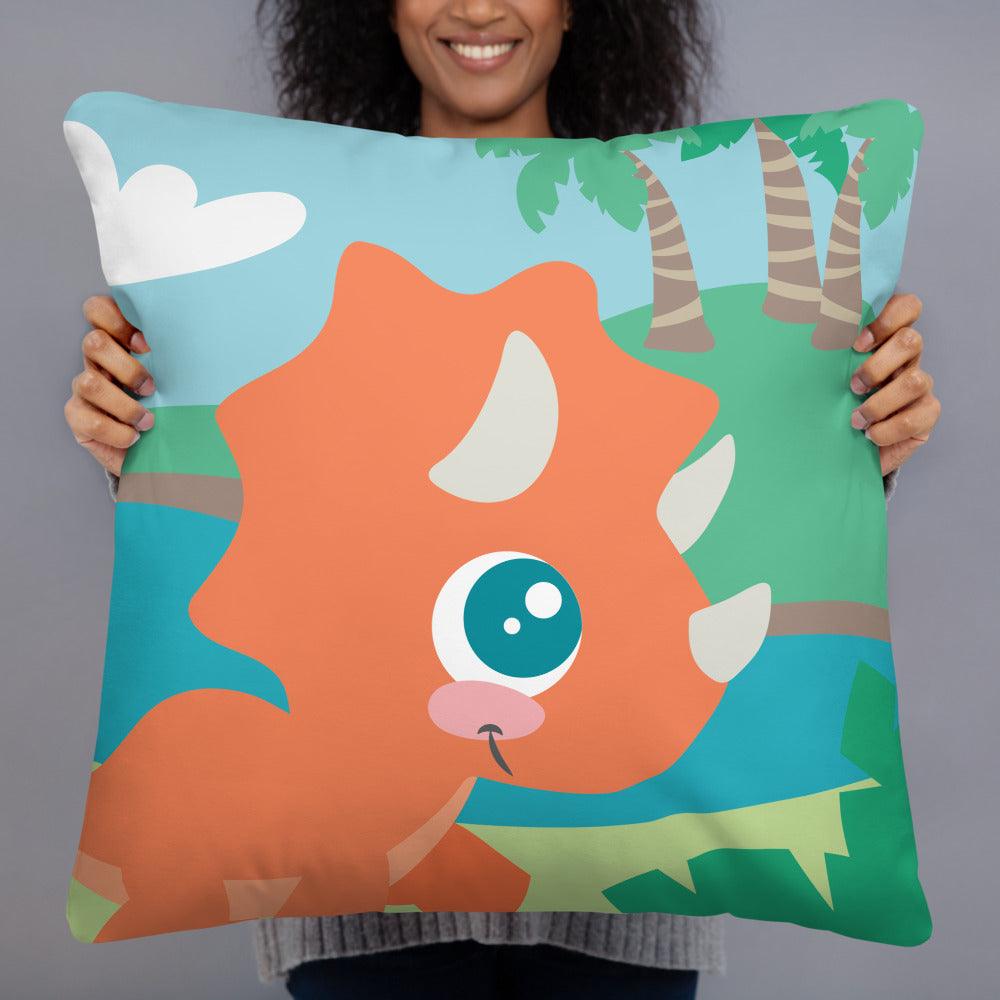 Cute Raptor Dinosaur Pillow