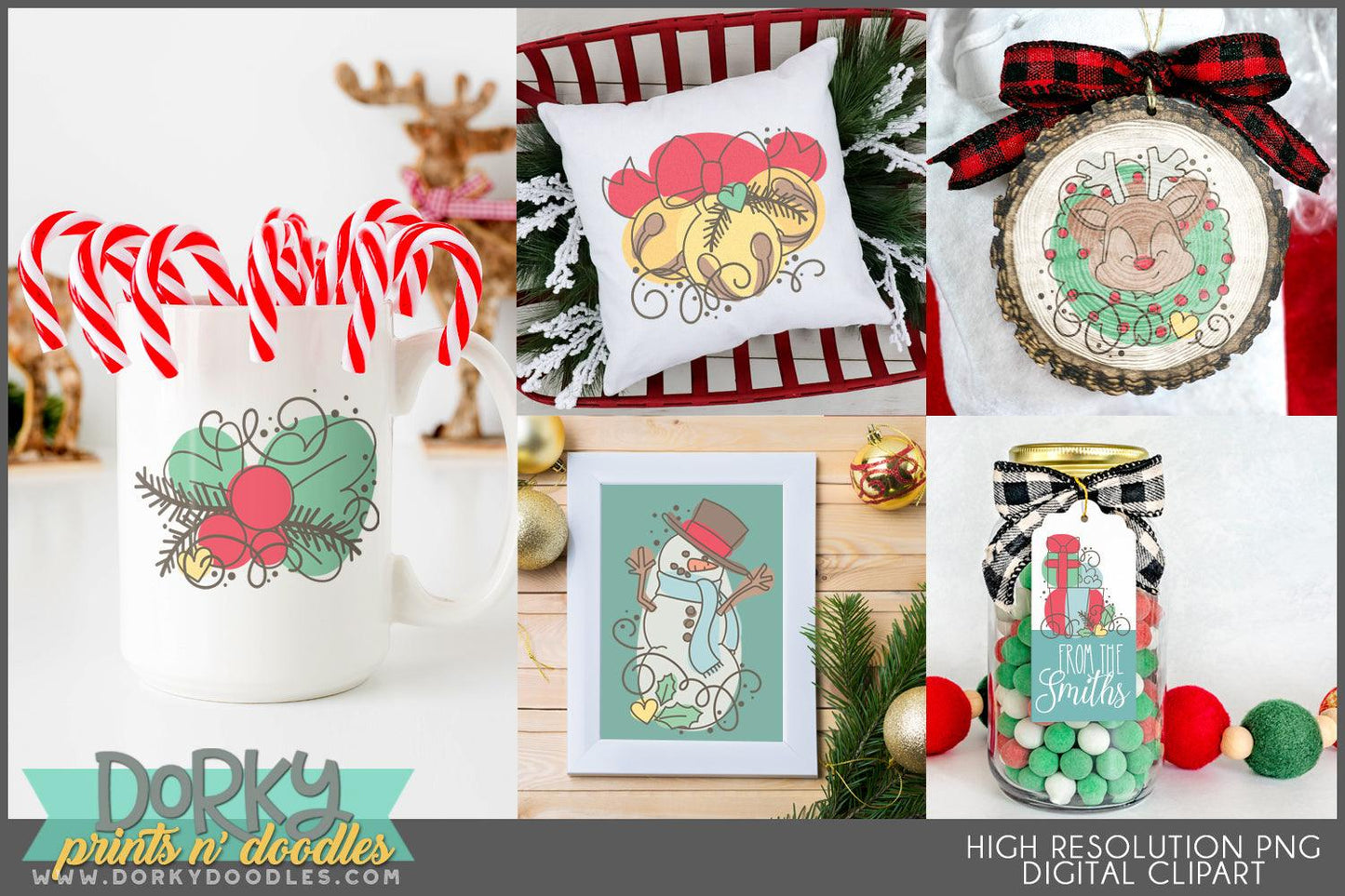 Cute Sketchy Christmas Clipart