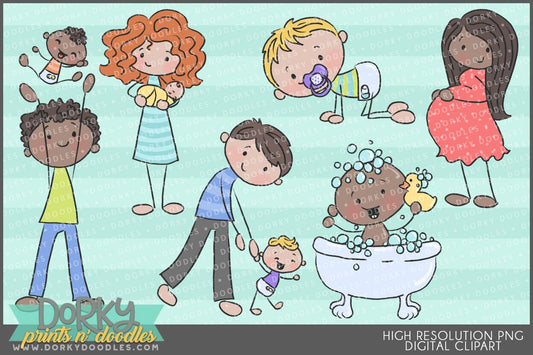 Cute Stick Babies Clipart