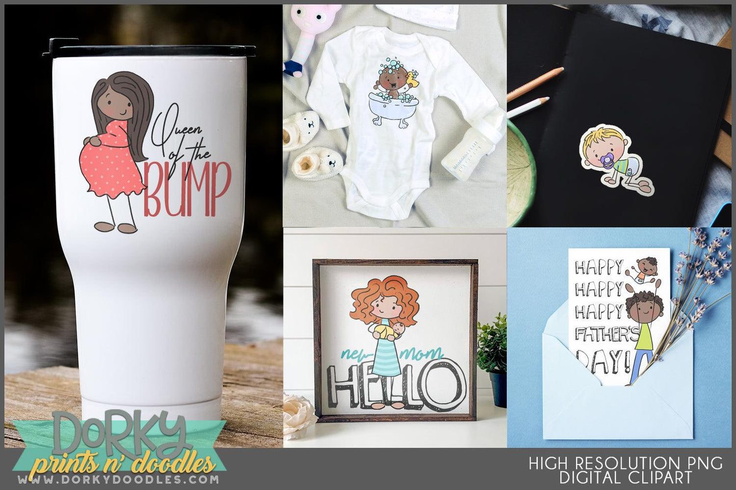 Cute Stick Babies Clipart