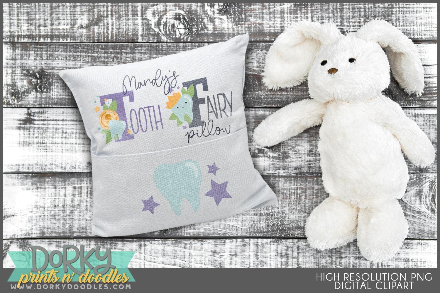 Cute Tooth Fairy Alphabet Clipart - Dorky Doodles