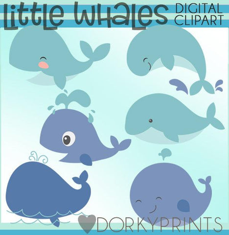 Cute Whale Summer Clipart