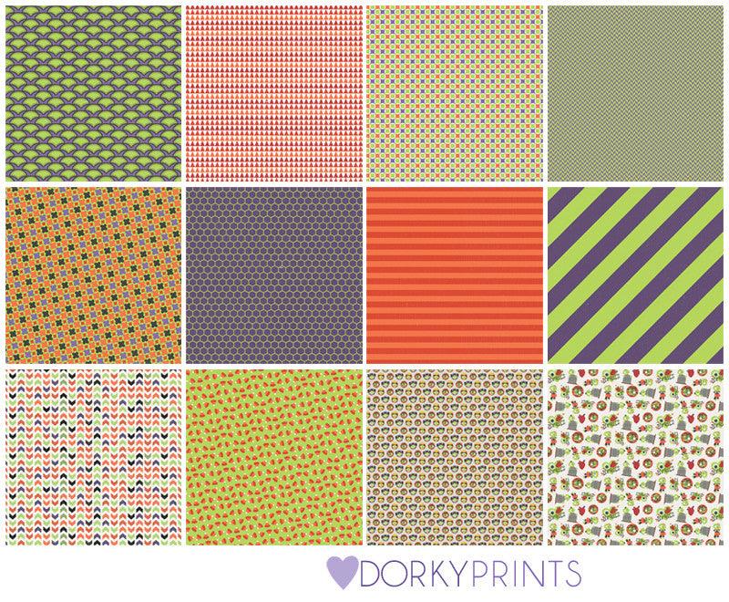 Cute Zombies Digital Paper Pack