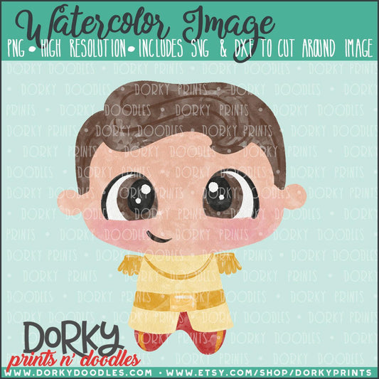 Dashing Prince Watercolor PNG