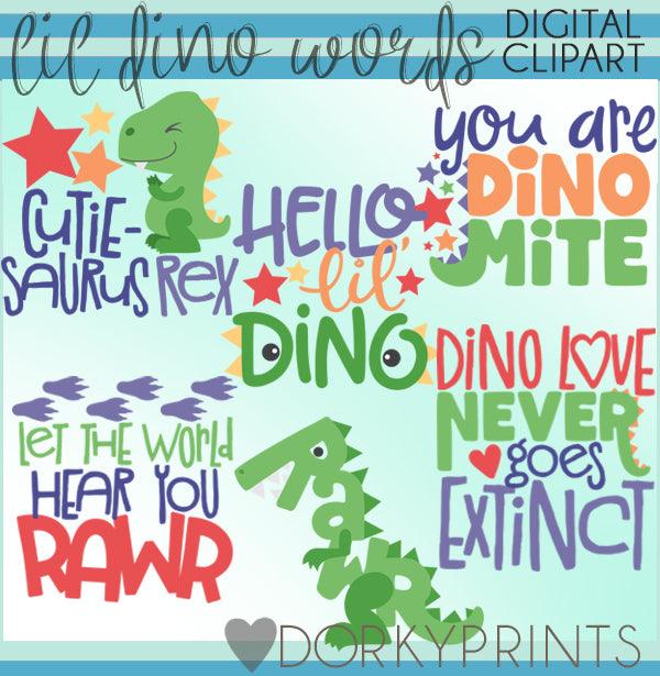 Dinosaur Wordart Animals Clipart