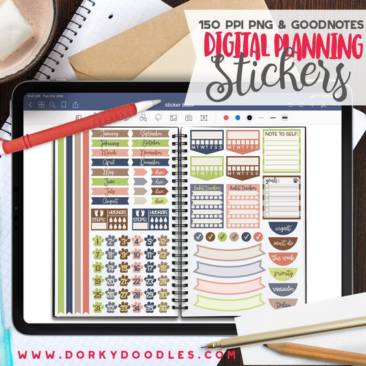 Dog Lover Extra Digital Planner Stickers