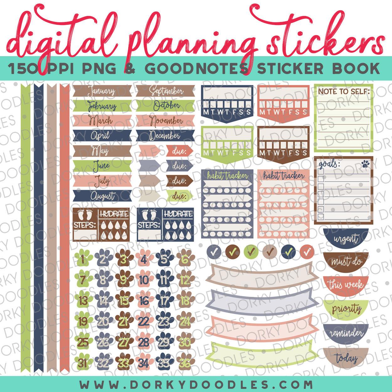 Dog Lover Extra Digital Planner Stickers