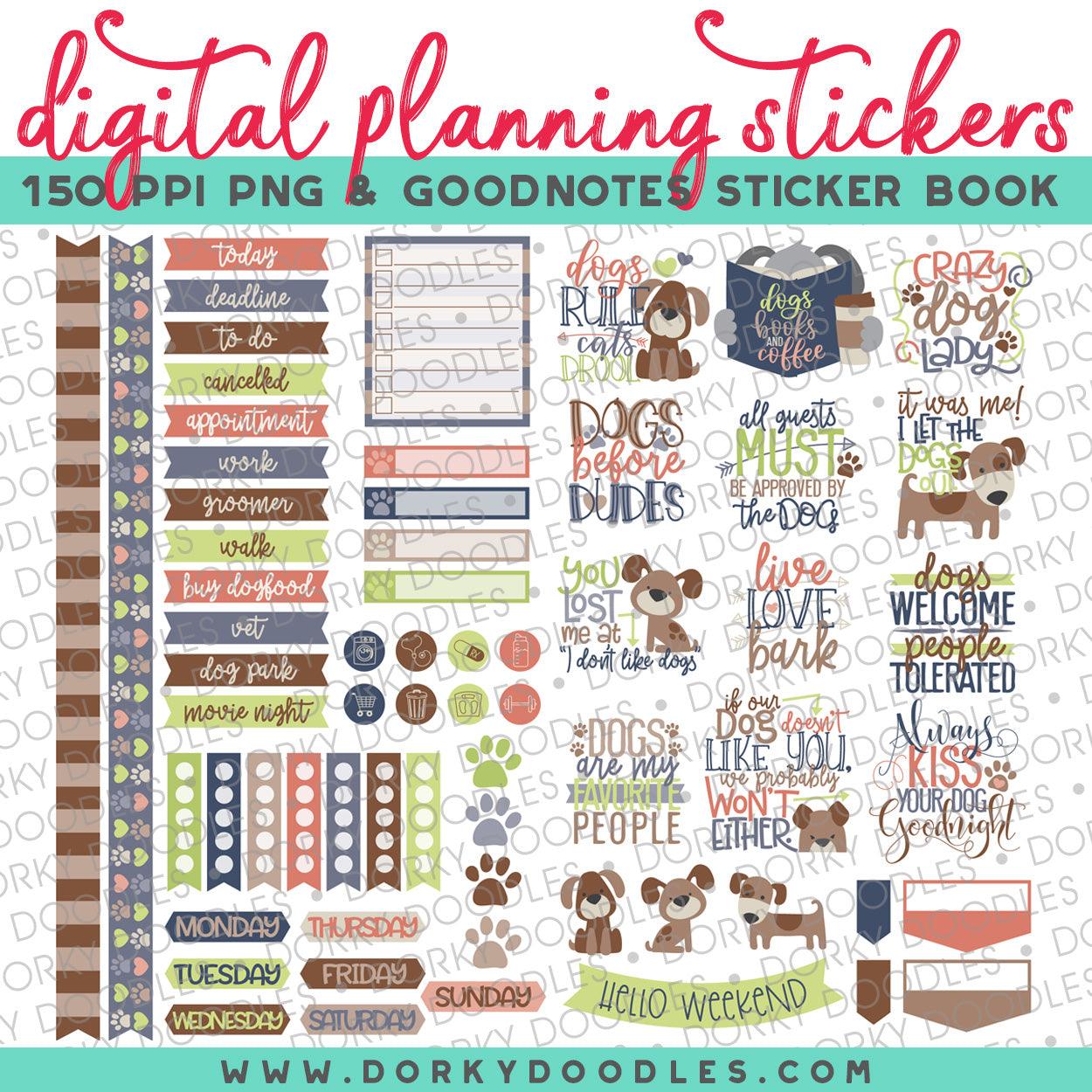 Dog Lovers Digital Planner Stickers