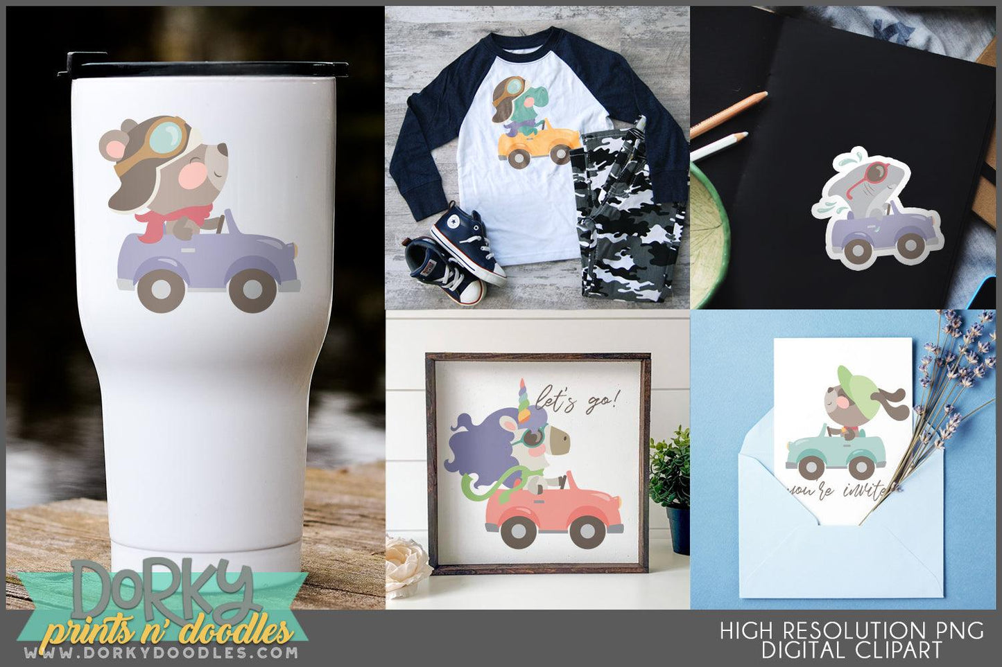 Driving Animals Clipart