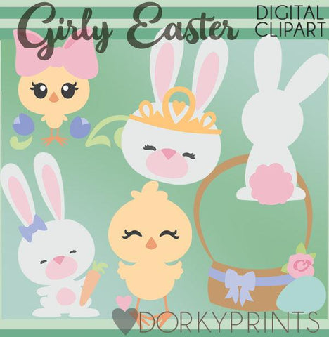 Easter Girl Spring Clipart