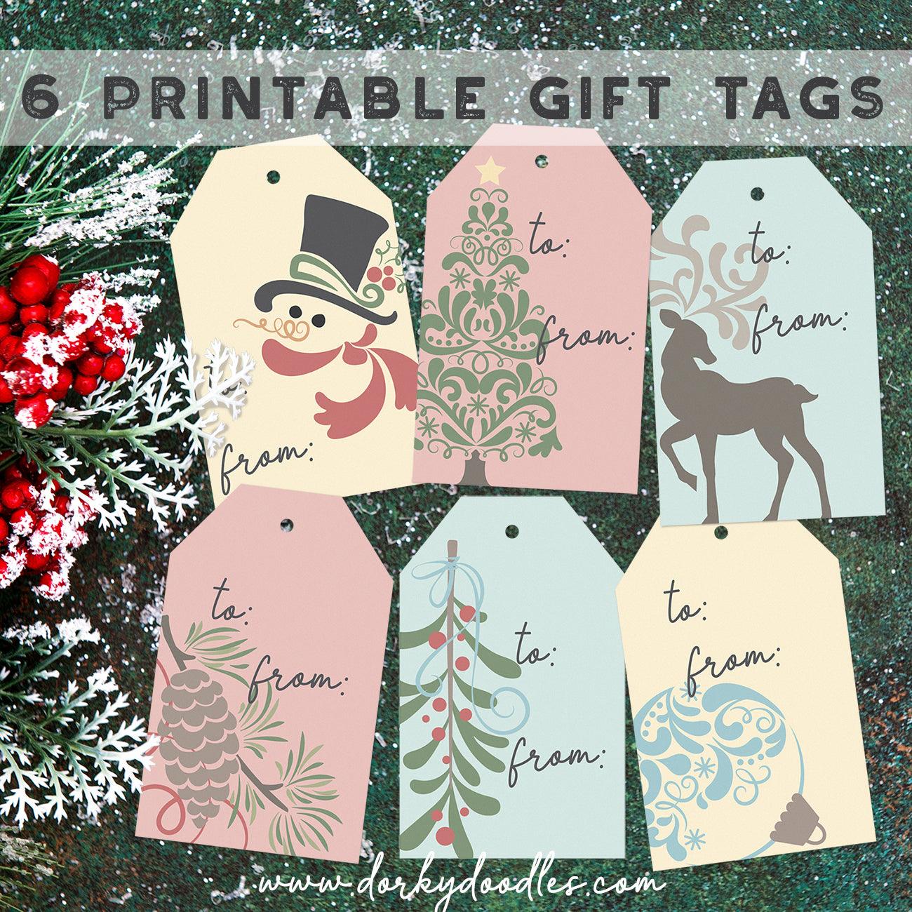 Elegant Christmas Gift Tags - Printables – Dorky Doodles elegant-christmas-gift-tags-printables-dorky-doodles