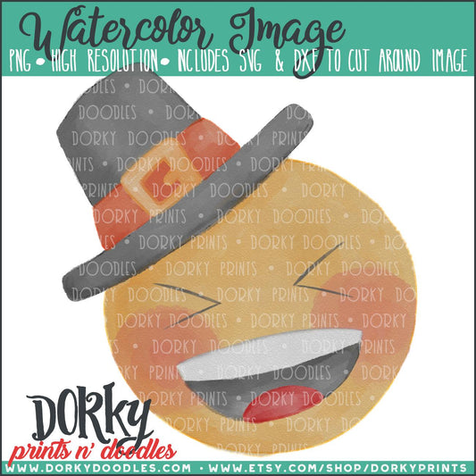 Emoji Pilgrim Watercolor PNG