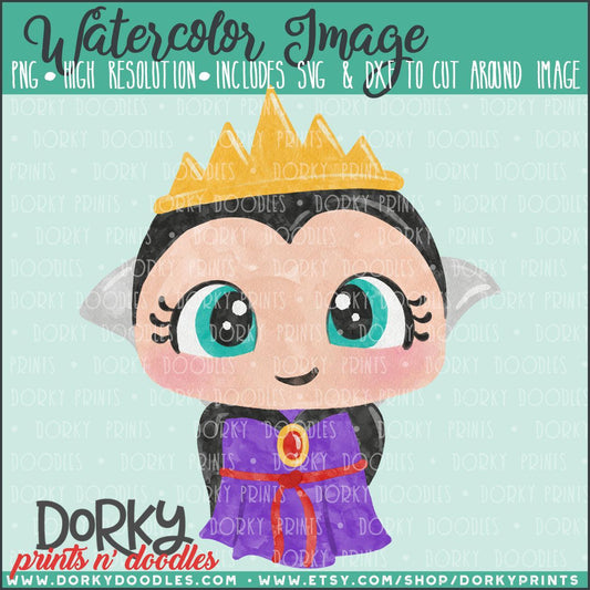 Evil Queen Watercolor PNG