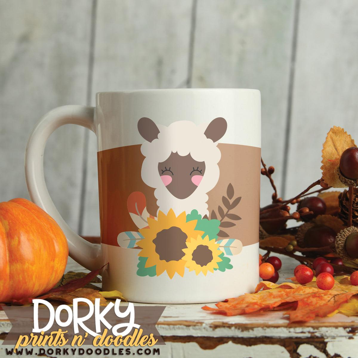 Fall Llamas Thanksgiving Clipart
