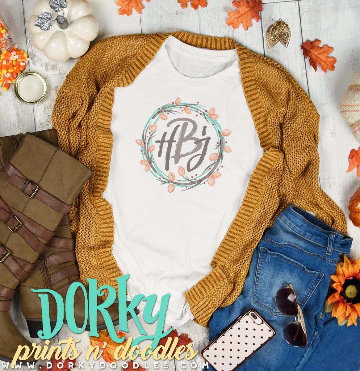 Fall Wreath Watercolor PNG