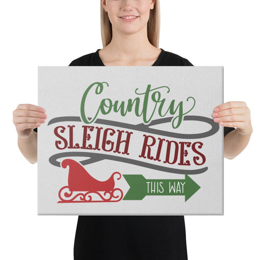 Farmhouse Christmas Canvas 16x20 Inches - Dorky Doodles