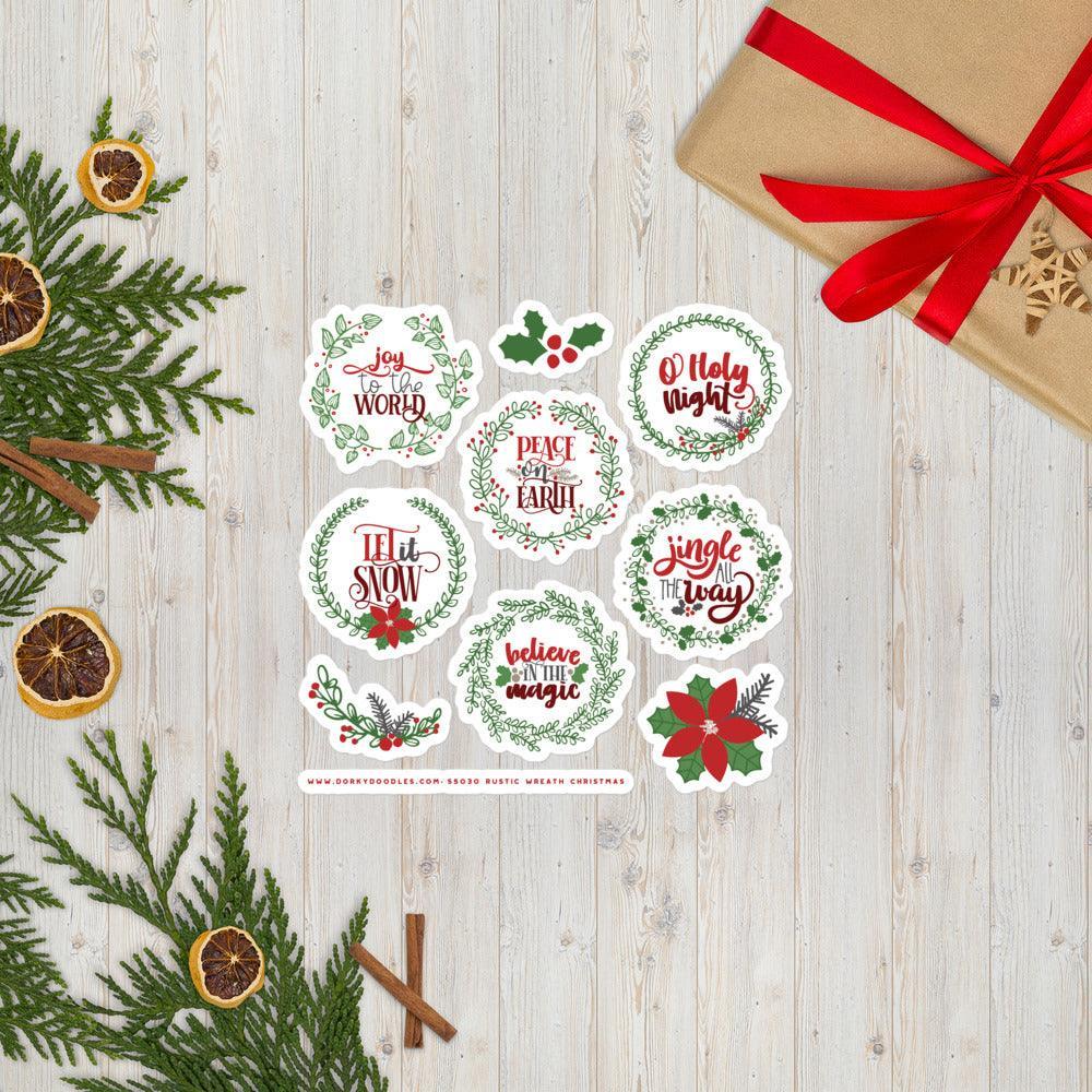 Farmhouse Christmas Stickers Sheet