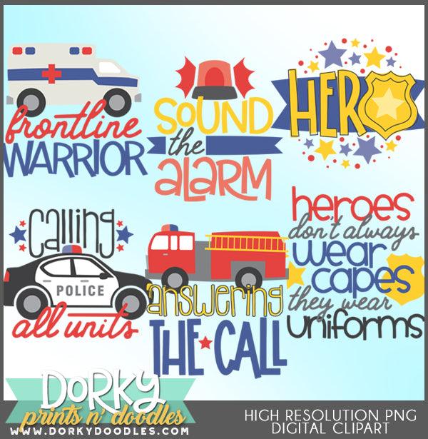 First Responders Word Clipart