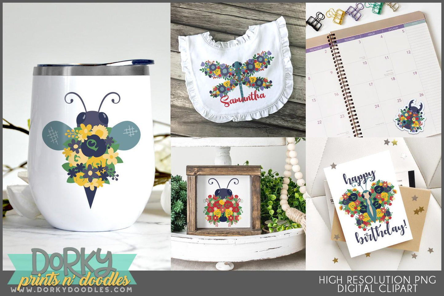 Flower Body Insect Animals Clipart