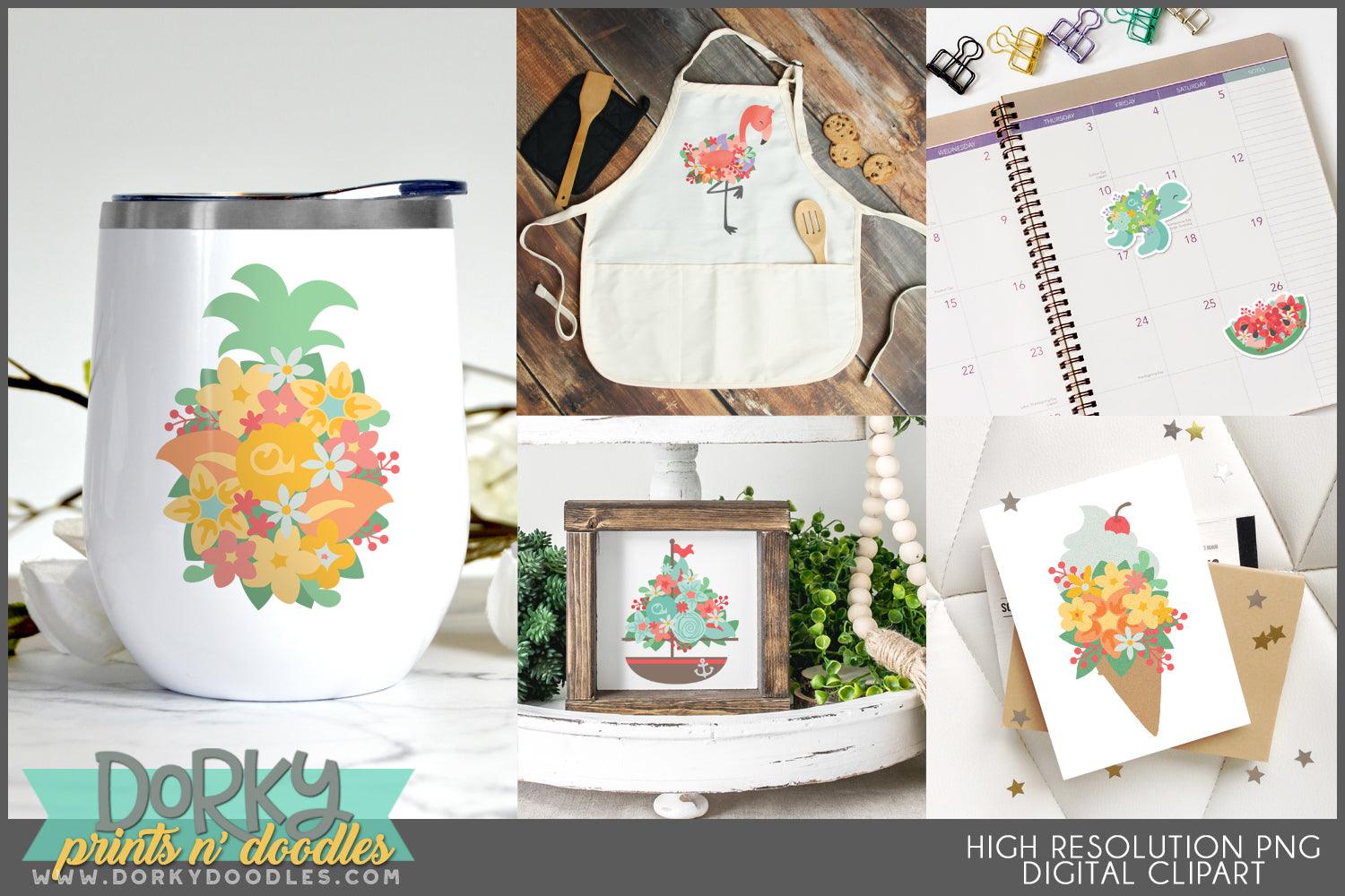 Flower Body Summer Clipart