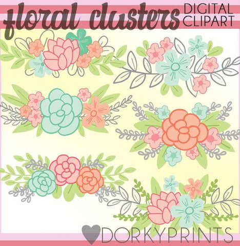 Flowers and Laurels Spring Clipart
