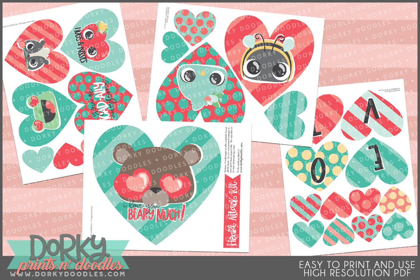 Fun Valentine "Heart Attack" Holiday Printables