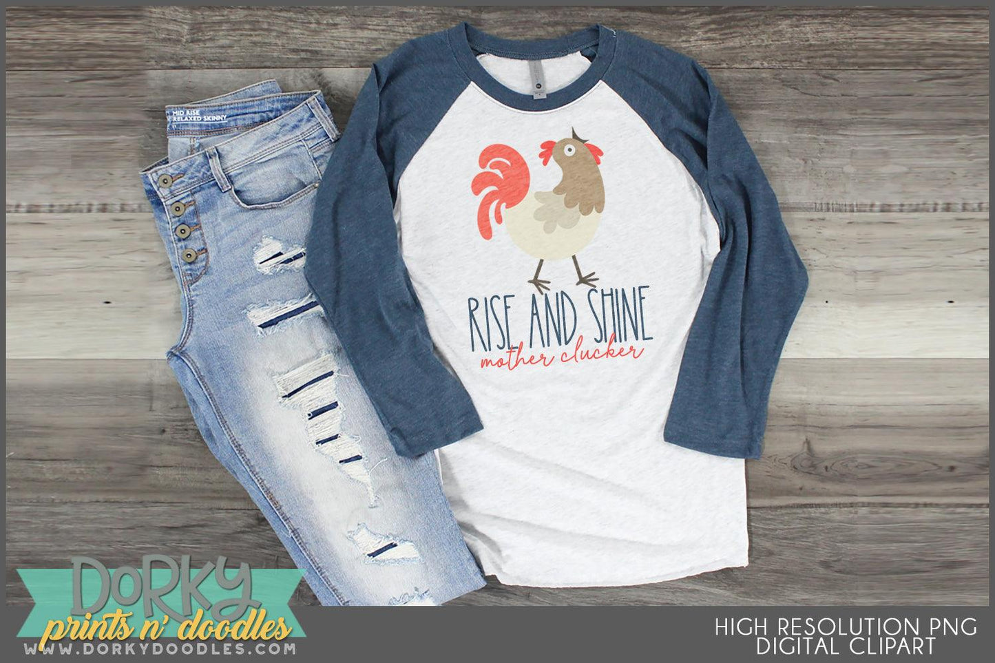 Funny Chicken Animals Clipart - Dorky Doodles