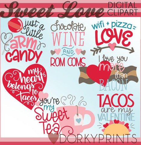 Funny Food Valentine Clipart