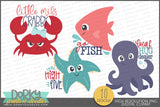Funny Ocean Animals Summer Clipart - Dorky Doodles