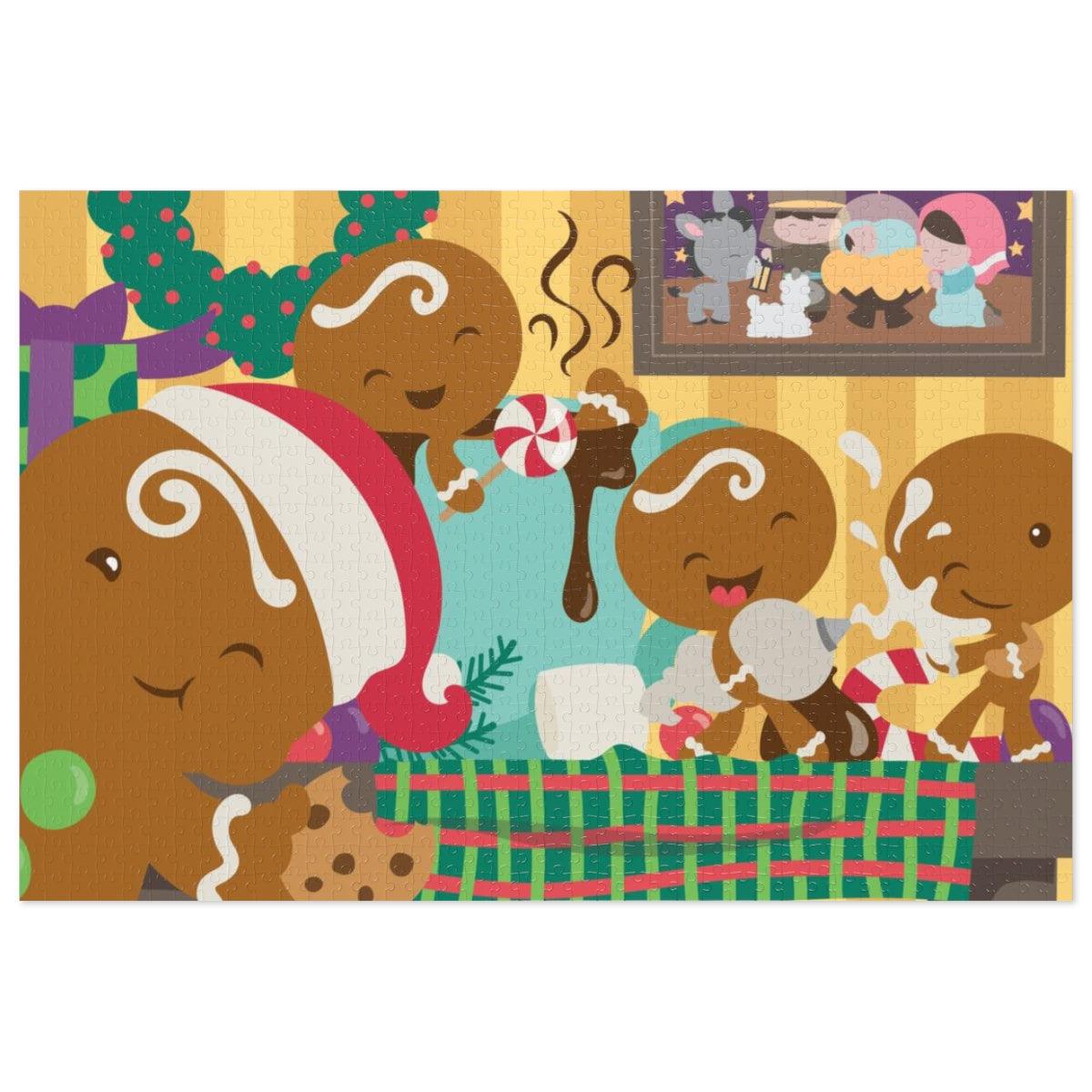 Gingerbread Christmas Puzzle in Tin (30, 110, 252, 500,1000-Piece) - Dorky Doodles