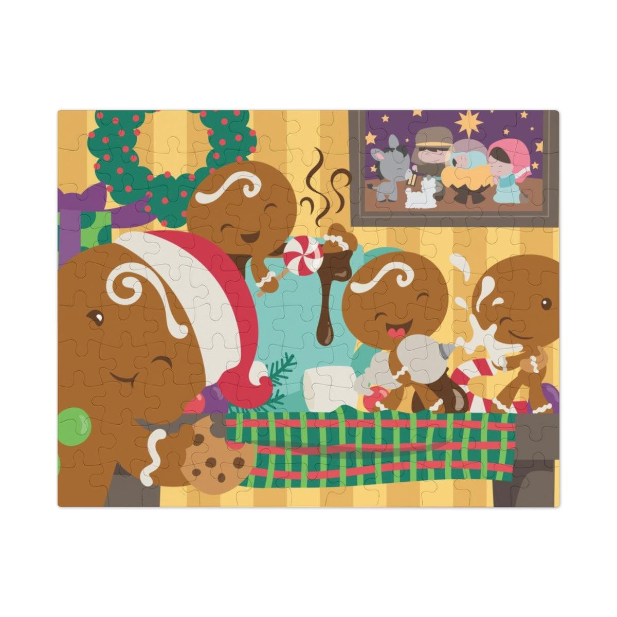 Gingerbread Christmas Puzzle in Tin (30, 110, 252, 500,1000-Piece) - Dorky Doodles