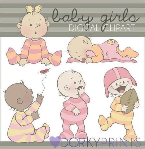 Girl Babies Clipart