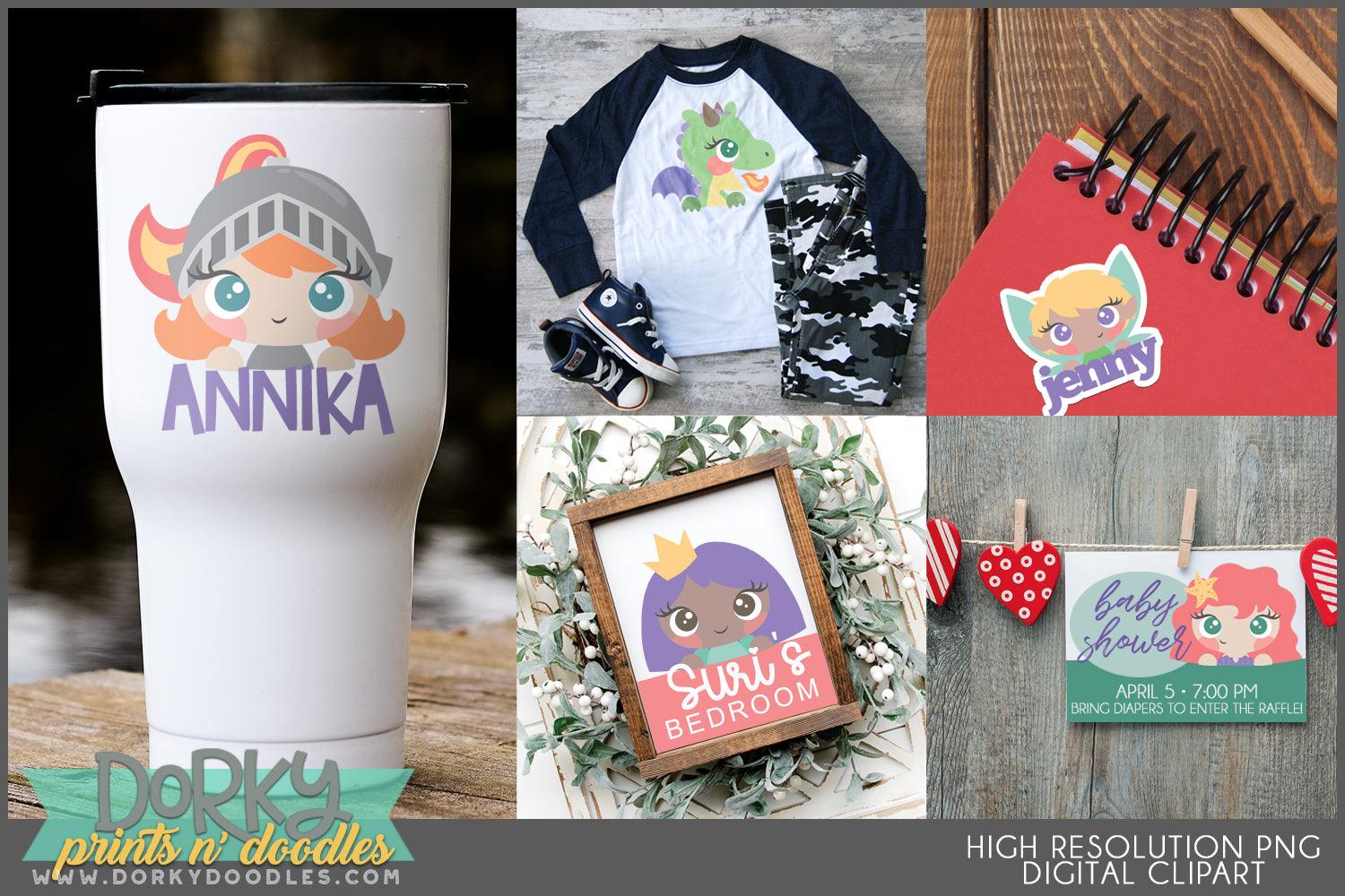 Girly Fantasy Character Clipart