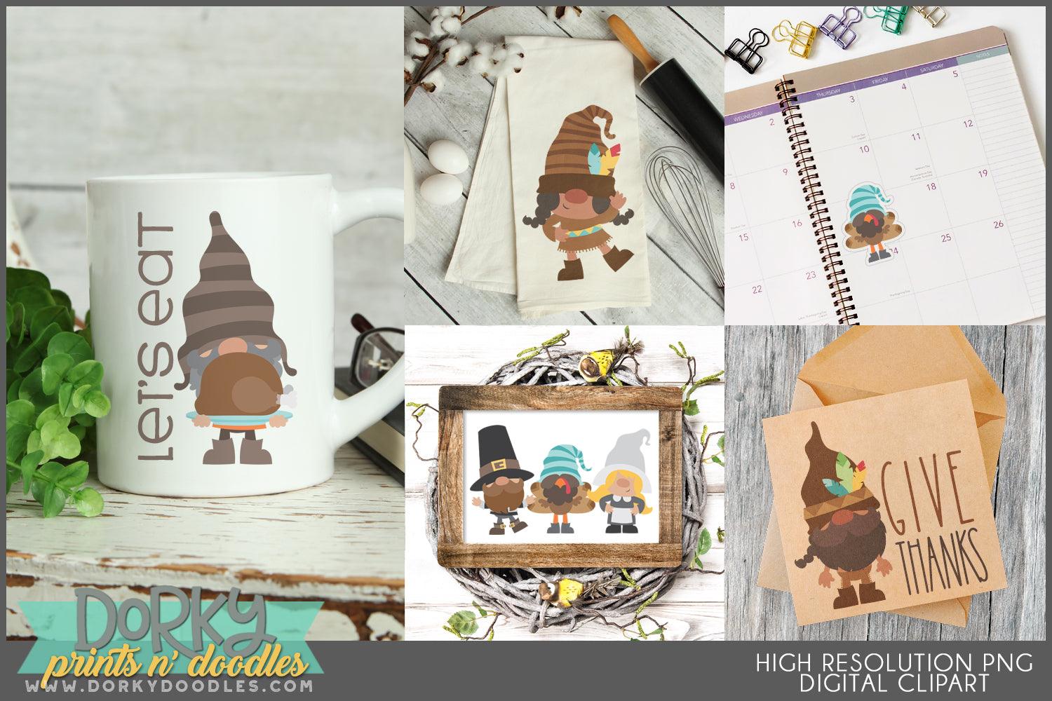 Gnome Thanksgiving Clipart