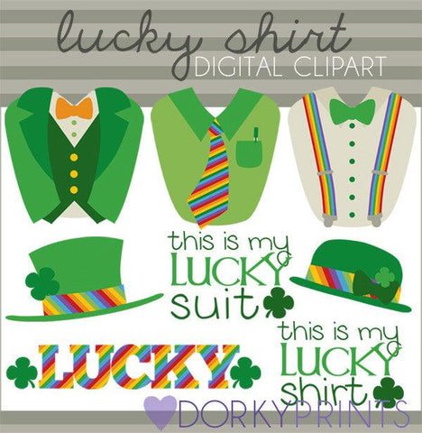 Green Suit St Patrick's Day Holiday Clipart