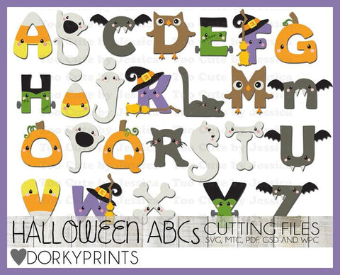 Halloween Alphabet Cuttable Files