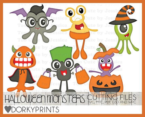 Halloween Monsters Cuttable Files