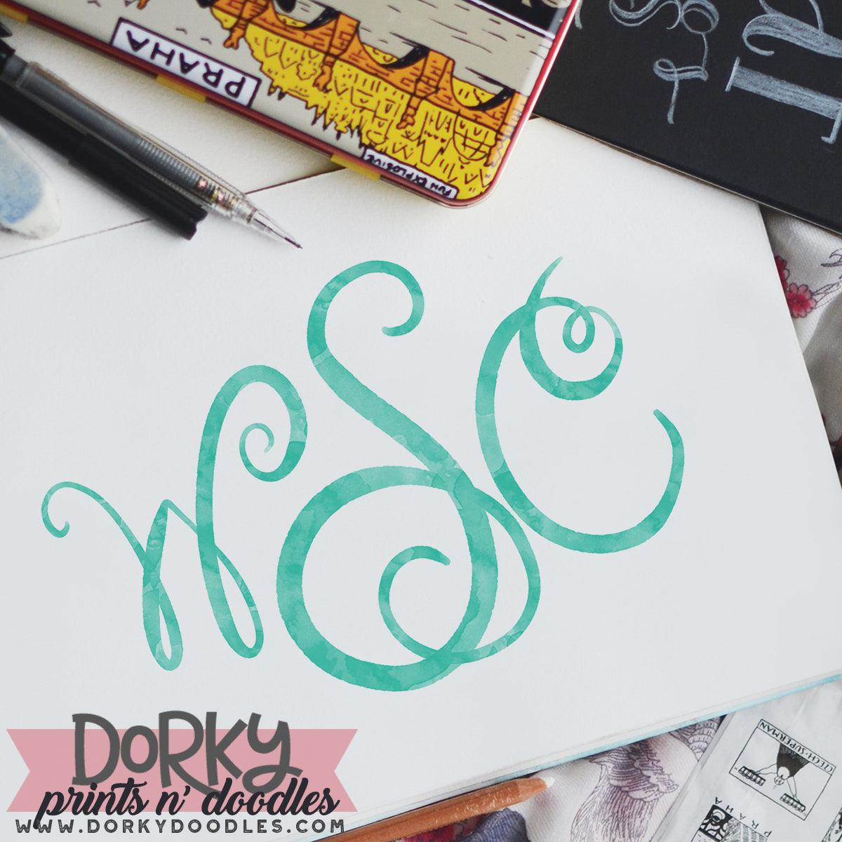 Hand Drawn Alphabet Watercolor PNG