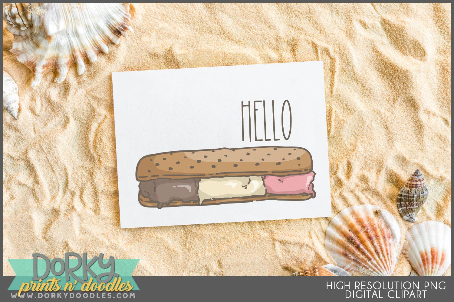 Hand Drawn Treats for Summer Clipart - Dorky Doodles
