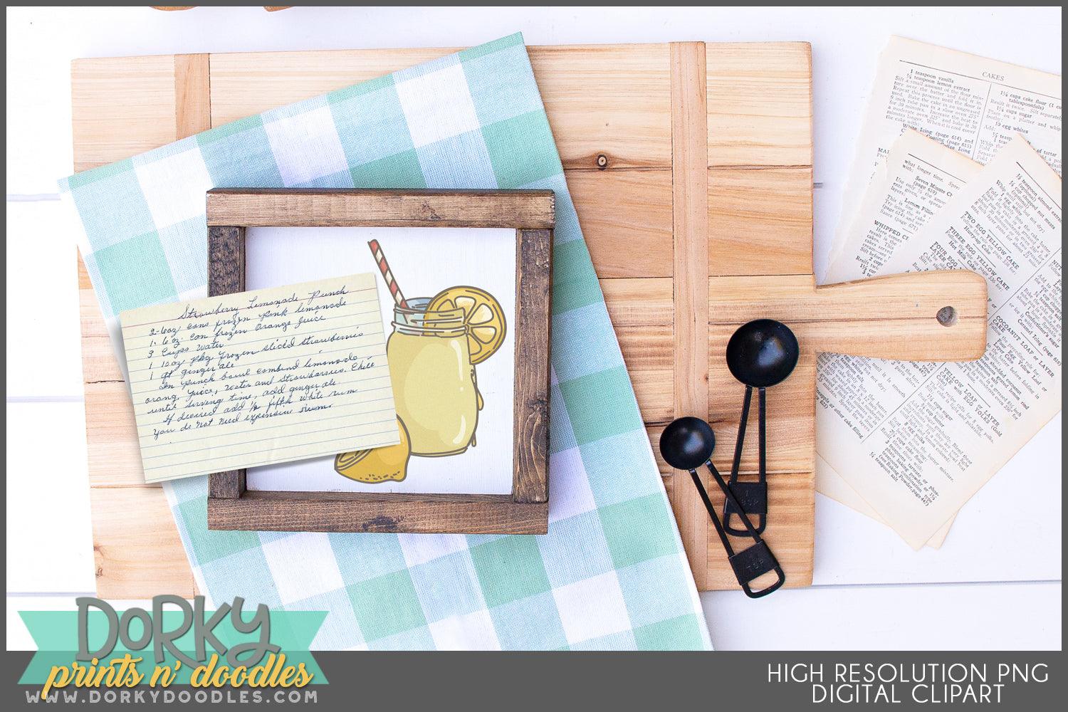 Hand Drawn Treats for Summer Clipart - Dorky Doodles