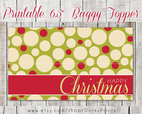 Happy Christmas Baggy Topper Holiday Printables