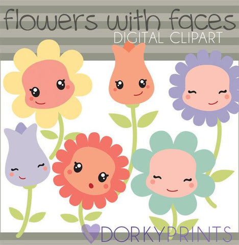 Happy Flowers Spring Clipart