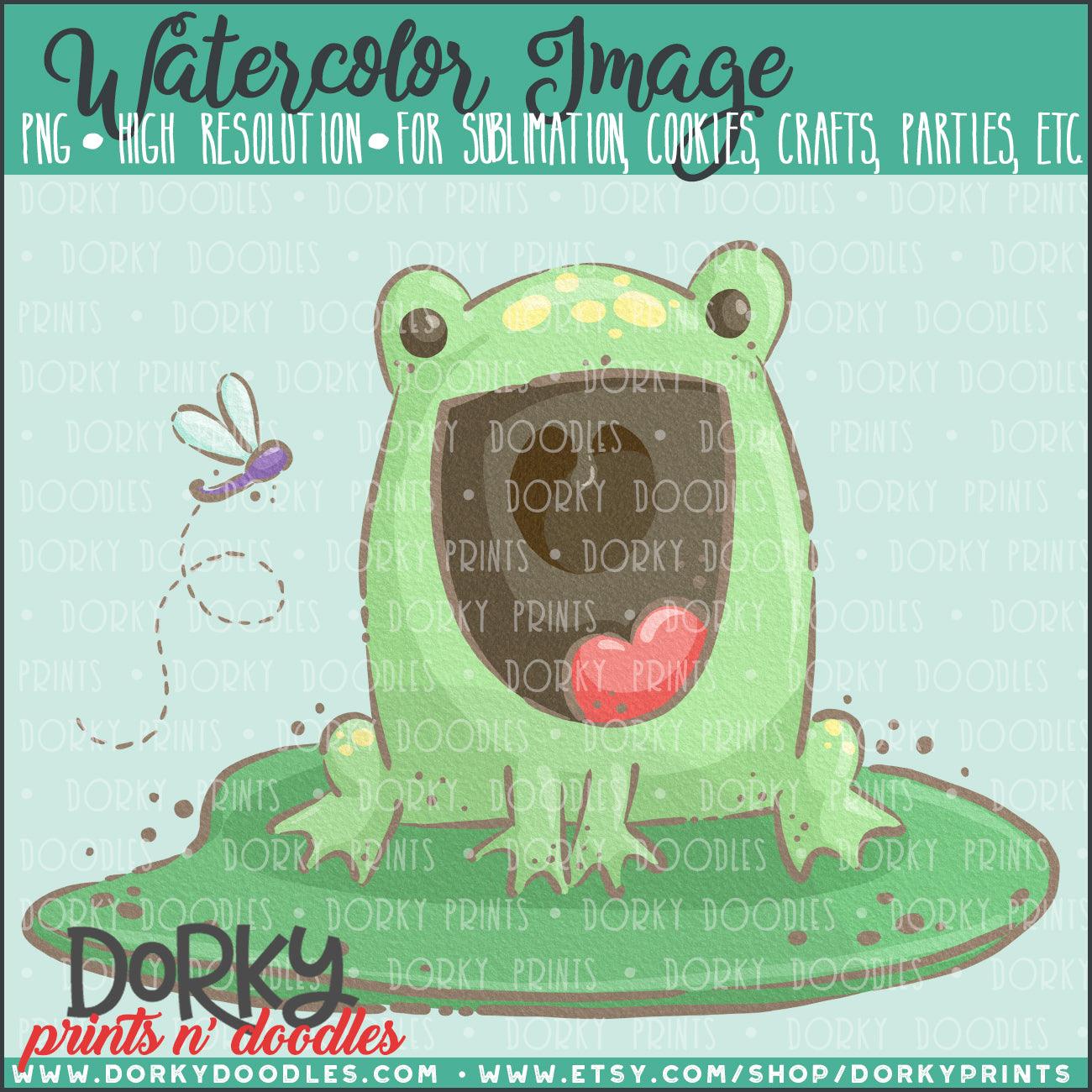 Happy Frog Watercolor PNG