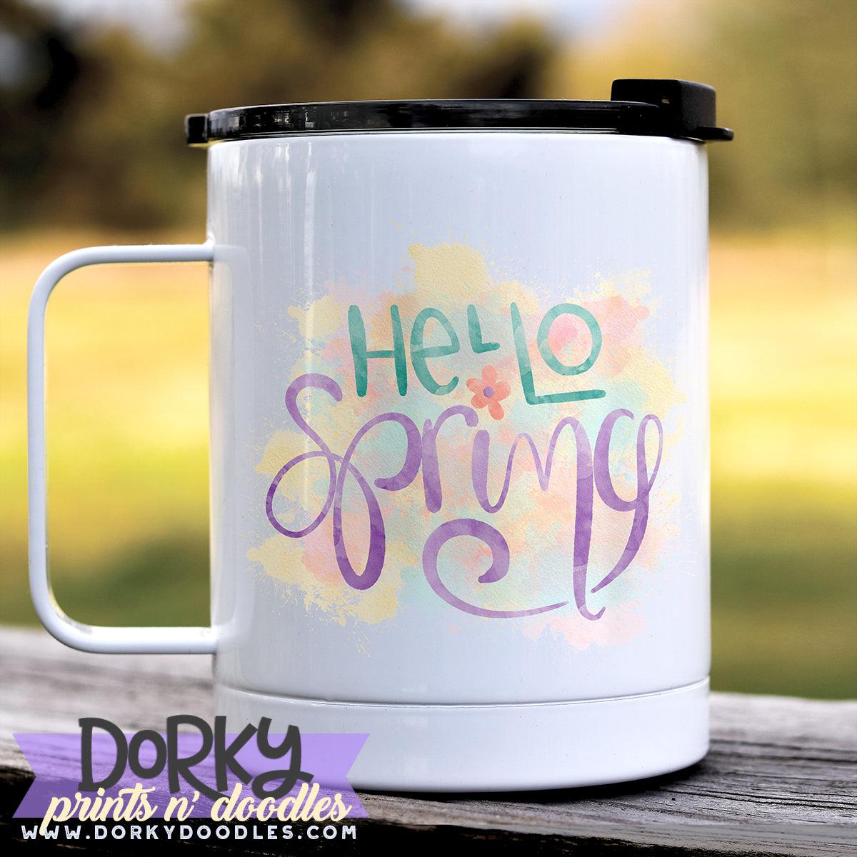 Hello Spring Watercolor PNG