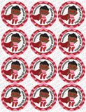 Hero Boy Valentine Circle Tags Holiday Printables