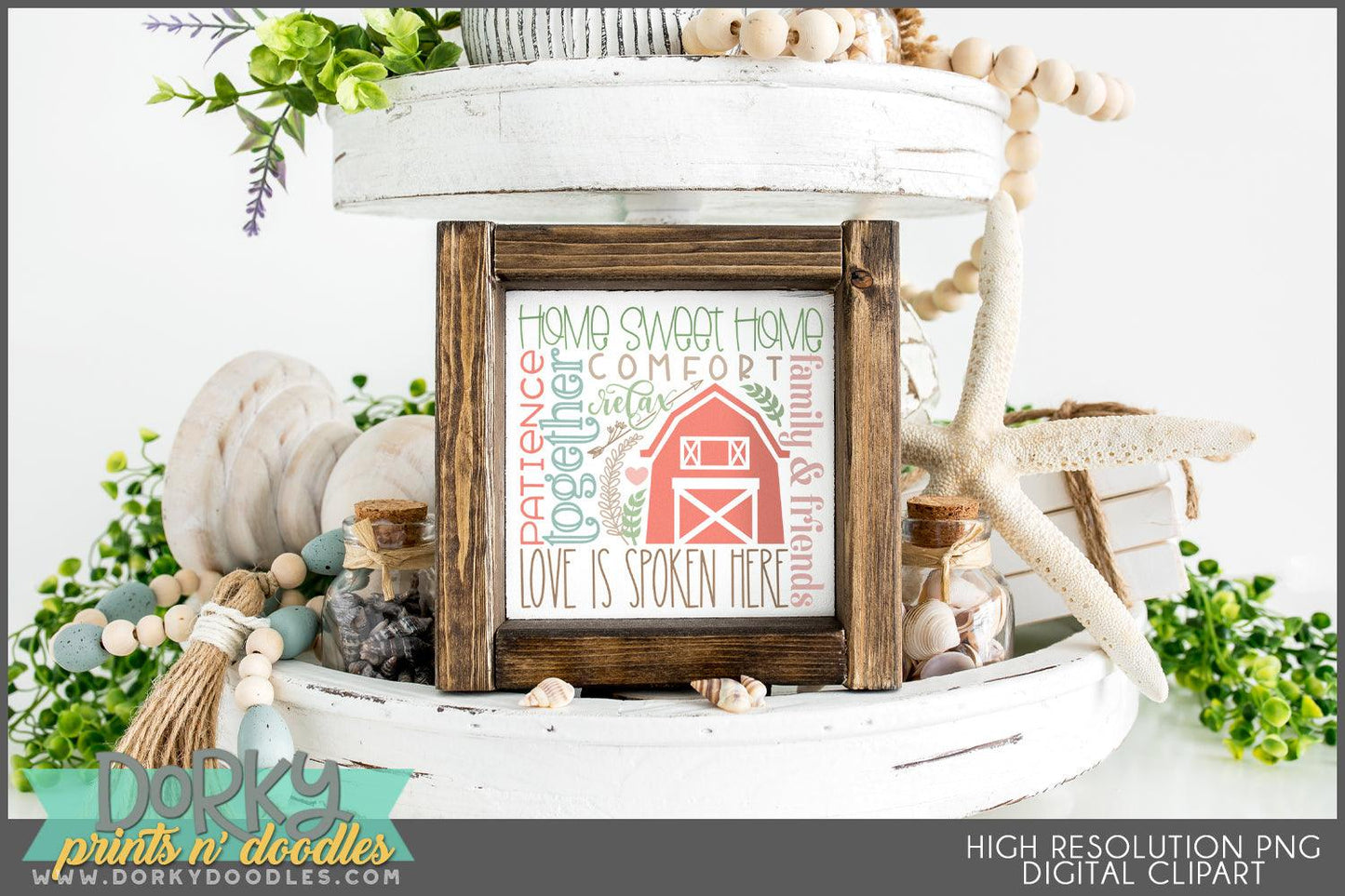 Home and Family Subway Art Clipart - Dorky Doodles