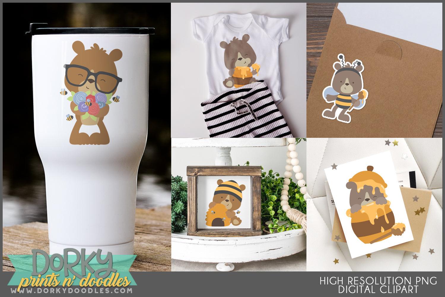 Honey Bear Animals Clipart