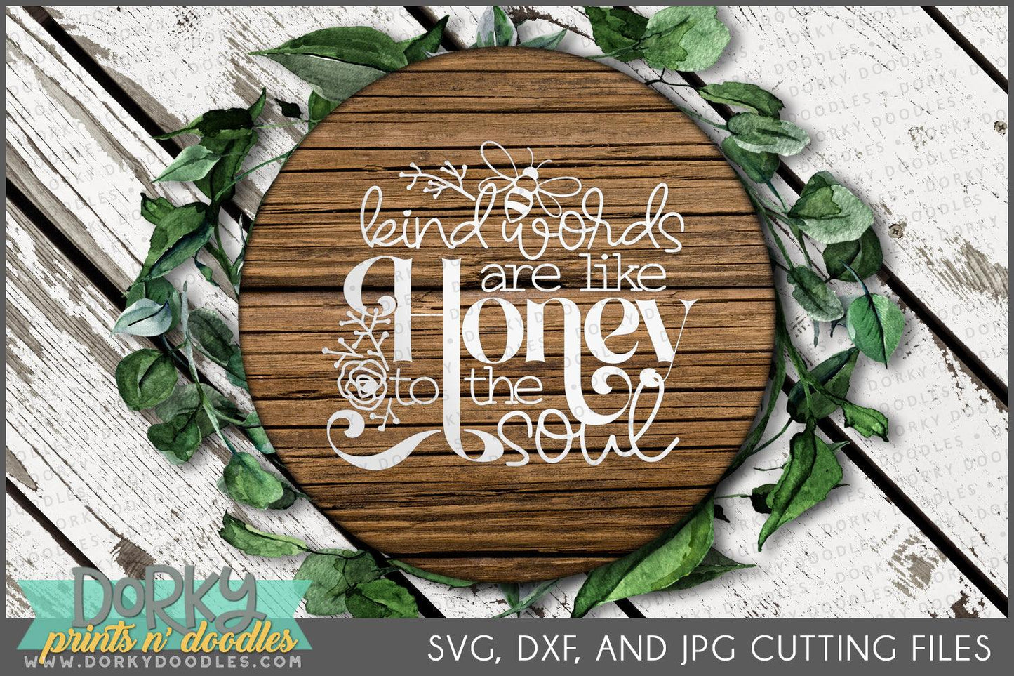 Honey Bee DXF and SVG Cuttable Files - Dorky Doodles