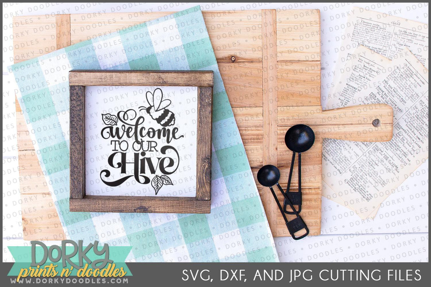 Honey Bee DXF and SVG Cuttable Files - Dorky Doodles
